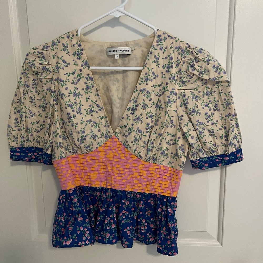 English Factory peplum shirt